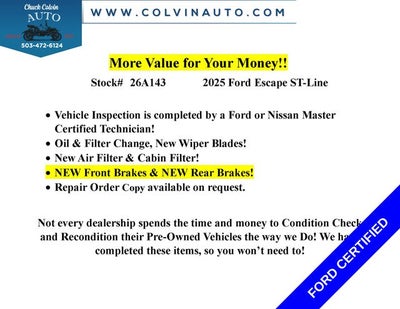 2025 Ford Escape ST-Line Select