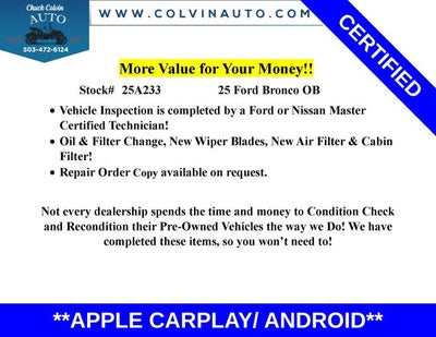 2025 Ford Bronco Outer Banks