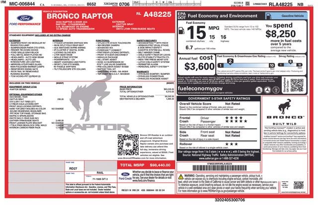 2024 Ford Bronco Raptor