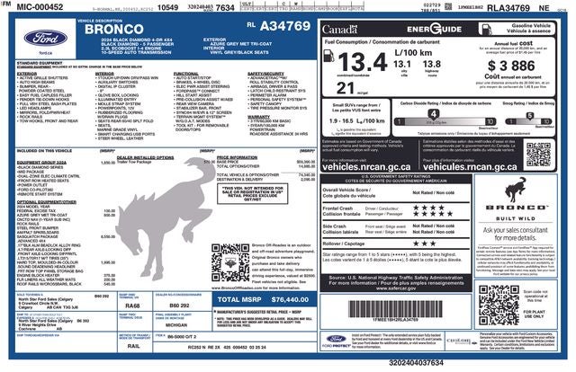 2024 Ford Bronco Black Diamond