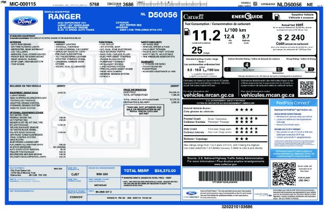 2022 Ford Ranger Lariat