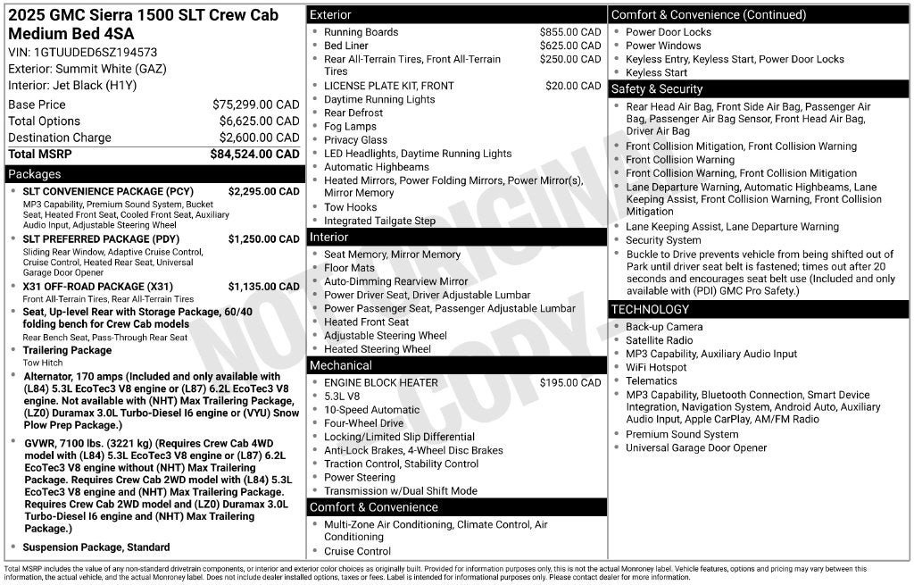 2025 GMC Sierra 1500 SLT