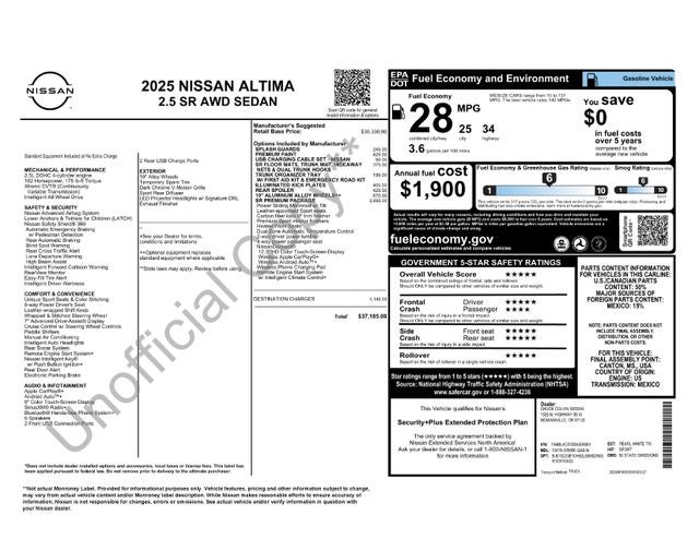 2025 Nissan Altima SR AWD