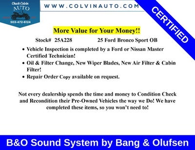 2025 Ford Bronco Sport Outer Banks