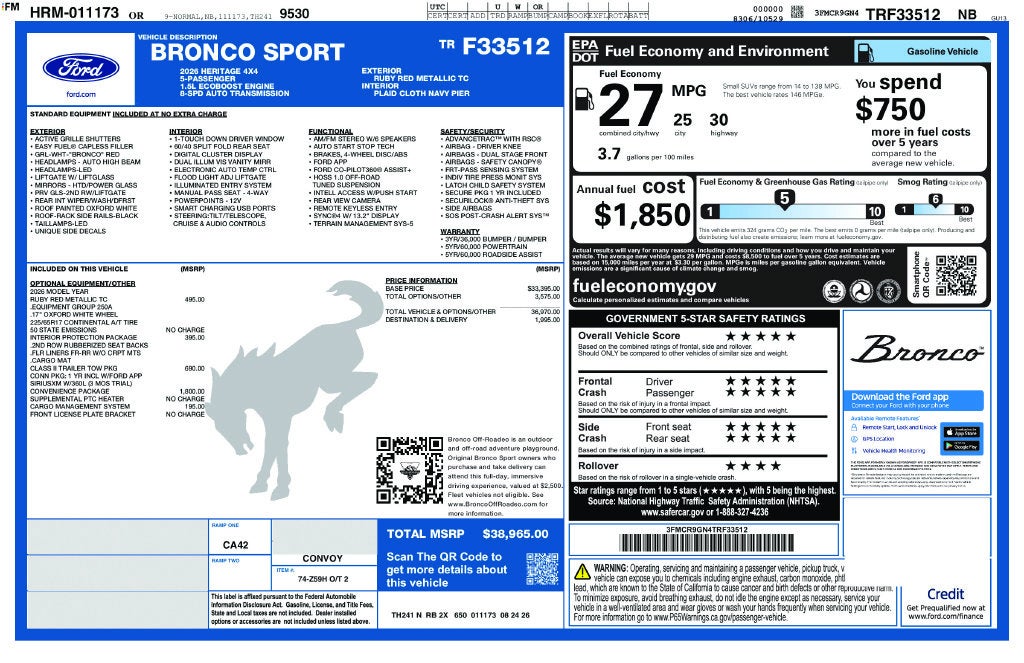 2026 Ford Bronco Sport Heritage