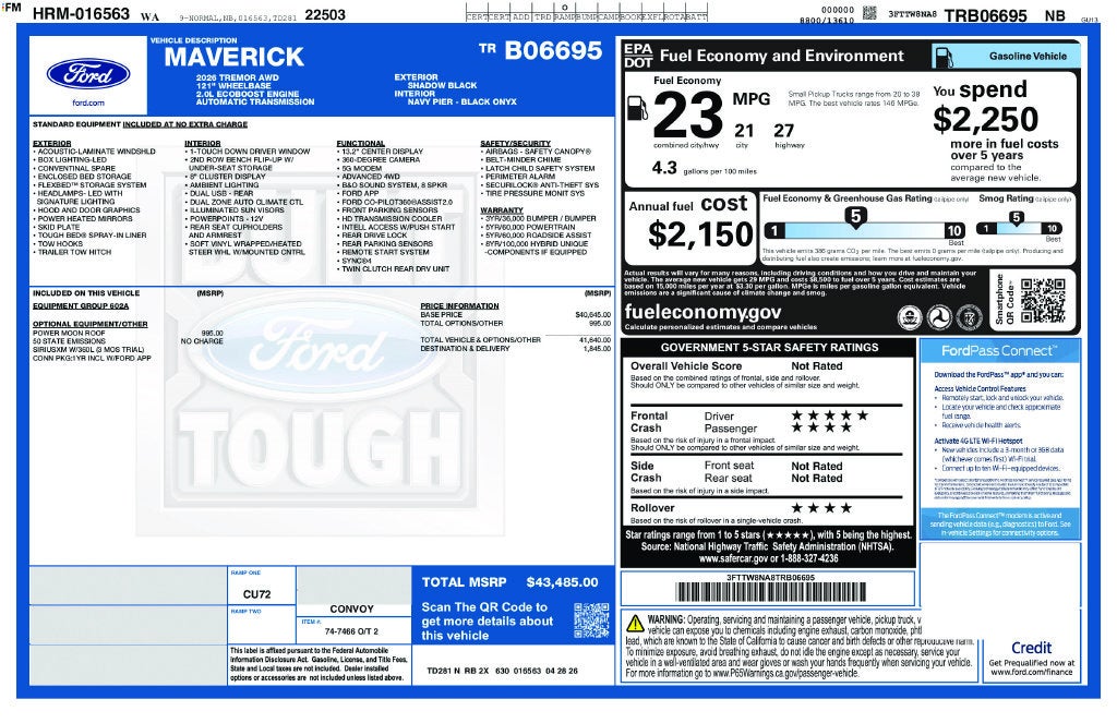 2026 Ford Maverick Tremor