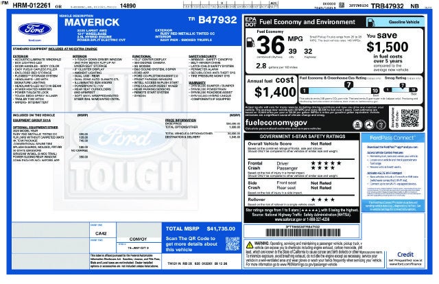 2026 Ford Maverick Lariat