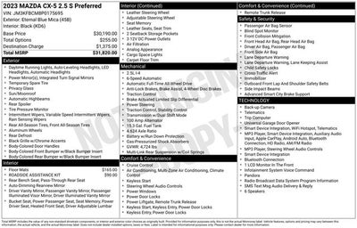 2023 Mazda Mazda CX-5 2.5 S Preferred Package