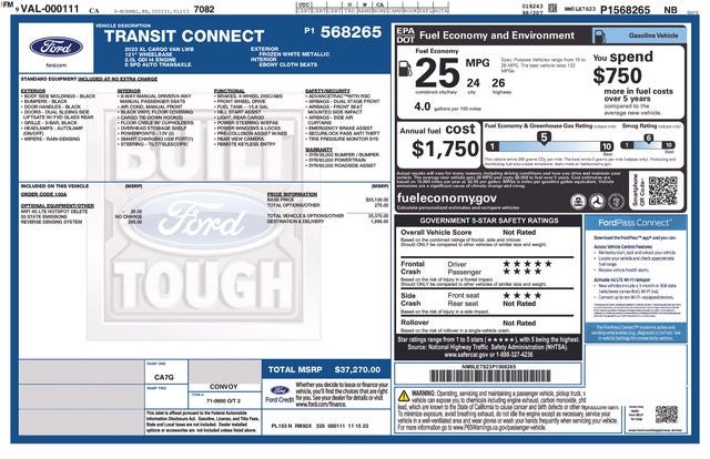 2023 Ford Transit Connect XL